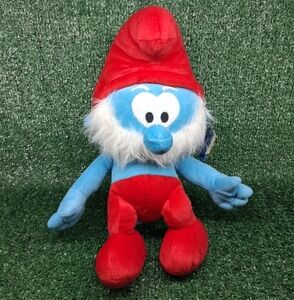 Papa Smurf Plush Stuffed 2011 "The Smurfs Movie KellyToy Red& Blue